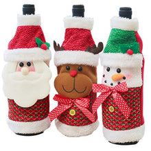 SUPVOX 3pcs Maglione di Natale Copertura della Bottiglia di Vino Cappotto Cappotto Maglione Bottiglia di Vino Vestito Bottiglia di Vino Decorazioni Decorazioni di Festa di Natale
