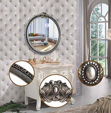 Chenbz Specchio per Il Trucco Grande Specchio Rotondo Specchio da Bagno in Stile Europeo a Muro Specchio da Bagno Decorazioni per la casa Vanità