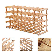 Goplus Portabottiglie Scaffale di Vino Portavino in Legno di Pino da 40 Bottiglie Legno Naturale 102,5x24x33cm