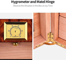 AMOYEE Sigaro Sigaro Sigare Humidor Partizione separata Tre Strati di Natural Mellow Cedar Legno Verniciato armadietto di Sigaro