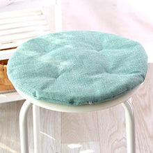 Mobili Comodo Cuscino per Sedile Morbido,Cuscino Rotondo in Lino,Cuscino per Sedile in Tinta Unita Antiscivolo,Cuscino per Sedia Cuscino per Sedia da Pranzo con Lacci Blu Lago D50cm(20 Pollici)