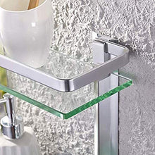 GDFEH Scaffale in Vetro Bagno Scaffale Doccia con Cabina di Alluminio Doccia Rettangolare Bagno Bagno Caddy Carrello Scatolamento Scaffale per Doccia