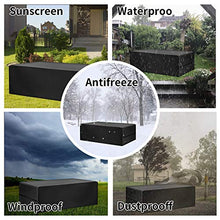 FORMIZON Copertura per Mobili da Giardino, 420D Tessuto Oxford Impermeabile Copertura, Copertura Tavolo Giardino Esterno Copertura per Arredo Giardino(270x180x89cm)