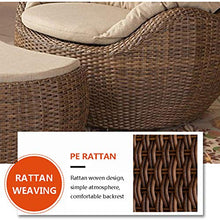 Aimir Set di Mobili da Giardino per Esterni, Set da 3 Pezzi per Conversazione in Patio in Stile Nordico Combinazione di Tavolino da caffè con Sedia in Rattan per Il Tempo Libero Semplice E Creativo