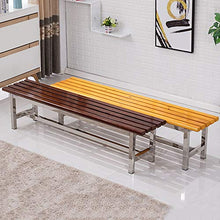 outdoor product Terrazza Panchina Parco Panche per Tempo Libero All'aperto, Panca da Giardino Resistente alle Intemperie in Acciaio Inossidabile e Legno Massello, Panca Decorativa 2-4 Posti