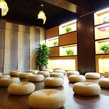 WWZL Cuscino Futon in Rattan Pouf Rotondo Tappetino da Meditazione per Cerimonia del tè a Casa Cuscino in Stile Giapponese per Yoga, Bovindo, Soggiorno,50cm