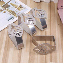 ZJL220 4Pcs Leaf Design Tovaglia in Acciaio Inox Tovaglia Morsetti a Clip Supporto per Feste per Matrimoni Strumenti da Picnic