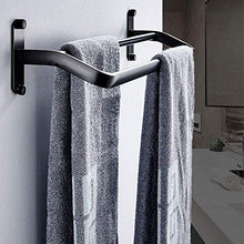 AINIYF Bagno Bagno Doccia Mensola Organizzatore portasciugamani Parete Punch Libero bipolare Alluminio dello Spazio igienici Nero