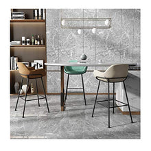 SAP - Sgabello da bar alla moda, creativo, sedia da bar e schienale alto, girevole, per la colazione, ristorante, resistente (colore: marrone chiaro, dimensioni: 65 cm)