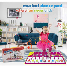 AFANG Tappeto Musicale Bambini, Tappetino Ballo Tappeto Pianoforte Portatile 8 Suoni Strumenti, Regali Compleanni Feste Varie Piccoli (110 * 36 Cm) Ballo Divertente Bimbi Ragazze Tappetino