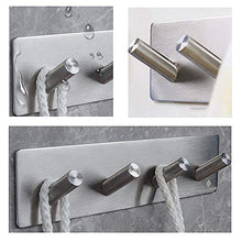 Gancio bagno cucina 4 ganci autoadesivi ganci in acciaio inox impermeabile porta fissato al muro appendiabiti ganci cappotto accappatoio asciugamani ganci for cucina bagno soggiorno Gancio per asciuga