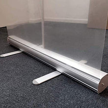 Barriera PVC Trasparente, Bar avvolgibili Trasparenti, Protezione per Starnuti da Terra per Scuole, Uffici, Supermercati, Ristoranti, Aziende