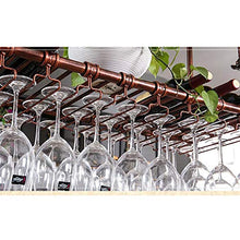 YWYW Portabicchieri da Vino Sospensione Decorazione retrò Portabottiglie da Vino Portabicchieri da Bar Portabicchieri da Vino Cornice Calice (Dimensioni: 120 * 35 cm)