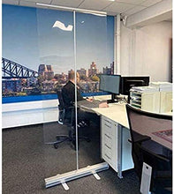(Usando in affari) Roll Up Banner Sneeppy Sneeze Guardia | Piano in piedi Roll Up Clear Shield, per caffè, negozi al dettaglio, cassiere, receptionist banner stand (Dimensione: 100200 cm)