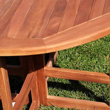 San Marco Tavolo Tondo richiudibile in Teak 120 cm e 4 sedie
