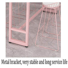 SAP - Sgabello da bar alla moda, creativo, sedia da bar e schienale alto, girevole, per la colazione, ristorante, resistente (colore: rosa, dimensioni: 65 cm)