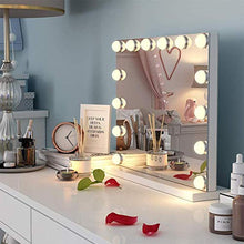 HFFFHA Specchio per Trucco da Trucco Illuminato con luci a LED Luminose Specchi Cosmetici da Tavolo per Trucco Senza Cornice Illuminati