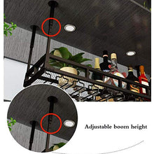 Porta Bicchieri da Vino Rosso Porta Bicchiere da Vino da Appendere a soffitto Altezza Regolabile Ferro Stile Europeo per Cucina/Bar/Ristorante Rack