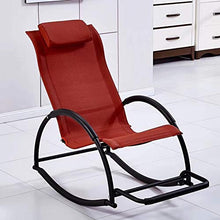 KaidanAdult Siesta Sedia a dondolo Sedia a dondolo - Sedia a dondolo Soggiorno Casa per il tempo libero Piattaforma per la casa Balcone Sedia leggera Moderna Minimalista Lega di alluminio leggera, 59x