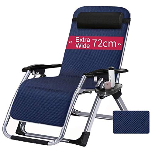 Lettino prendisole Sedie adagiantesi esterne di gravità del patio pieghevole della sedia di gravità senza gravità con i cuscini del cuscino ed il supporto del supporto di tazza 420lbs chaise longue
