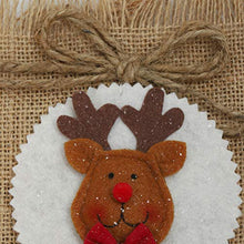 Amosfun - Borsa natalizia per vino rosso Babbo Natale, decorazione per bottiglie di vino, pupazzo di neve, alce e Natale, 3 pezzi