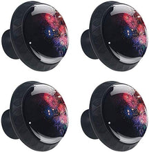 Fuochi d'artificio colorati Pomelli per Porta Set di 4 Pomelli per Mobili Manopole per Cassetti Cucina Armadio Vetro