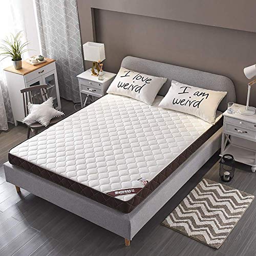 Ruber pieghevole materasso Tatami spesso 6 cm, tappetino Futon per pavimento ibrido gemellato trapuntato gemellato giapponese fisso, dormitorio per rotolo traspirante premium, bianco, 160 * 200 cm