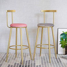 Sgabello per le gambe Sgabelli da bar moderno con elevato velluto grigio in velluto altezza imbottita barstools sdraio [set di 1/2/3] per Bistro Pub Coffee Kitchen Sala da pranzo Tra le sedute, mobili