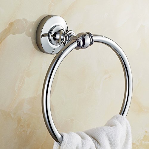 MBYW moderno minimalista portasciugamani portasciugamani da bagno portasciugamani rotondo in rame stile europeo adatto per bagno, camera da letto, cucina, ufficio, bar