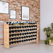 DREAMADE Cantinetta Portabottiglie in Legno Scaffale Porta Vino per 72 Bottiglie per Casa Bar Ristorante