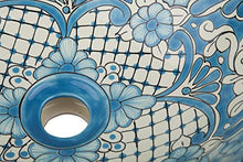 Lorena - Lavabo da incasso Talavera messicano, modello Cerames, 44,5 x 36 x 13 cm, ovale
