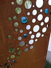Zen Man 031918-3 - Paravento in metallo con sfera di vetro, per giardino, decorazione da giardino, in acciaio INOX, 180 x 75 cm