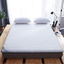 ZHAS Coprimaterasso in Lattice, Spesso Tappetino Tatami Traspirante, Pieghevole Morbido Cuscino per futon Giapponese Tradizionale, Materasso Topper per Letto Stampato Lavorato a Maglia Cooler-WHI
