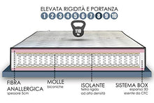 Materasso Singolo a Molle Rigido 80x190 cm - Alto 25 cm, Duro Ortopedico, con Molle Bonnel Biconiche, Tessuto Thermico e Fascia Traspirante - Presidio Medico - Made in Italy - EcoDream