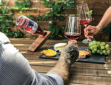Winkram, portabottiglie singolo magico, fatto a mano, in una botte di vino rosso, idea regalo per gli amanti del vino, prodotto in Germania, 1 pezzo