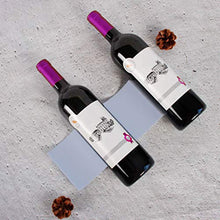 Gurxi Espositore per Champagne in Stile Europeo Portabottiglie Antiscivolo in Stile Europeo Portabottiglie Porta Vino Plastica per Cucina Controsoffitto Dispensa Frigo (Grigio)