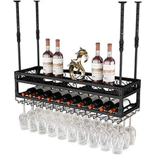JHGJBJ Appendere cremagliera del Vino, Robusta e Doppio soffitto Titolare attaccatura Calice Ferro Stabile, Il Braccio può Essere regolata da Altezza 30-60cm (Size : 100x30x50cm)