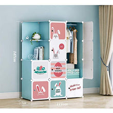 Cassapanche GGJIN Moderno Semplice Economico Piastra Armadio for Bambini dell'Assemblea plastica Piccola Camera da Letto (Color : Blue)