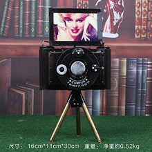 WANDOM Decorazione della Macchina Fotografica d'Epoca Decorazione della Finestra Ferro Art Clock Fotocamera Modello Retro Camera-CJ127232