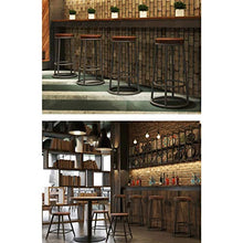 LF- Bar Stool Ferro Battuto Legno Bar Stool Bar Stool Alta Sgabello da Bar Sedia, High Bar Sedia, Bar Stool semplicità (Color : Wood Surface, Size : 85cm)
