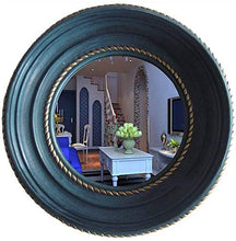Specchio da bagno Vanity a parete in resina americana, specchio da trucco rotondo (Colore: blu) JoinBuy.R