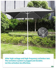 SHANCL Ombrellone Ombrelloni Portable 6.6' / 2M Piazza Outdoor Patio Tavolo da Giardino Ombrellone for Esterno Yard, Beach Commercial Evento Mercato (Color : BlacanWhitStripes)