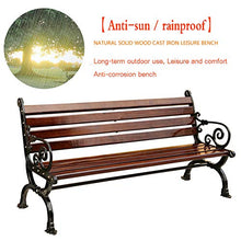 Chair Panca da Giardino da Esterno, Panca in Metallo con Schienale in Legno Massello 2-3 Posti, Facile da Installare Prato Piscina 120/150 / 180cm