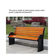 household products Outdoor Panchine da Giardino, Panchine in Ferro Battuto Schiena, Anticorrosivi Solidi Sedili di Legno per Il Tempo Libero, Outdoor Mobili da Giardino Panchine Decorative