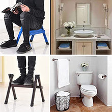 ZDDZ Piccolo Sgabello Pieghevole in Metallo Piattaforma Attrezzata Scaletta Pieghevole Portatile per Bagno Giardino Biblioteca Cucina Scuola Armadio e Doccia