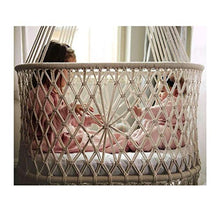 LMX-liv Culla Culla, Neonati Altalene, Amaca Appesa A Culla Boema per Bambina/Ragazzo, Altalena Portatile E Culla Sospesa per Asilo Nido, Macramé Rope Fringe Measures - 160KG