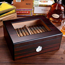 Humidor Humidor per Sigari in Legno Massello Scatola per Sigari in Legno di Cedro Naturale Professionale umidità Costante E Idratante Rifiuta Gli Insetti Melanzane Possono Contenere 50