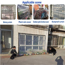 DLMSDG Tenda da Balcone in plastica per Esterni, Telone Occhiellato Impermeabile Trasparente, A Prova di Vento, Antipolvere, Gazebo Antistrappo Campeggio Piscina.(5x10m(16.4x32.8ft))