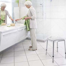 Sgabello Doccia - Invacare Aquatec DOT - Sgabello Bagno per Anziani - Sedia Doccia - Regolabile in Altezza - Piedini Antiscivolo in Gomma - Grigio