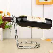 Generico catena magica per negozi di vino, portabottiglie galleggiante, supporto per caraffa di vino (argento)